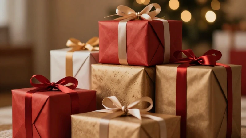Regalos elegantes y vibrantes con suave enfoque
