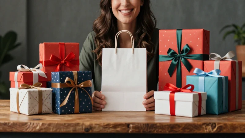 Hermosa foto familiar con regalos al fondo