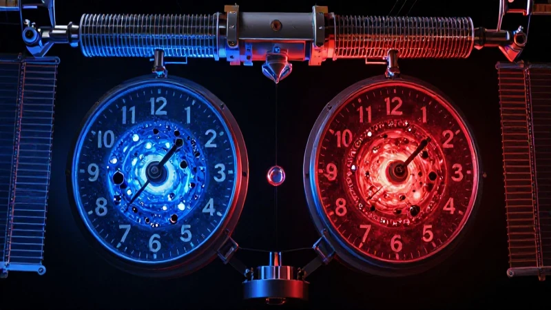 Relojes atómicos en el espacio, luz dramática