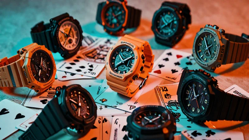 Relojes Casio: fotografía profesional con vibrantes colores