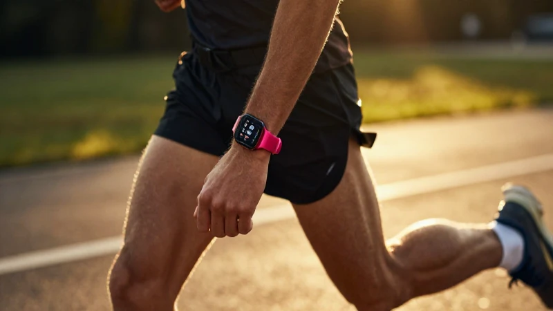 Atleta corriendo con estilo deportivo y vibrante