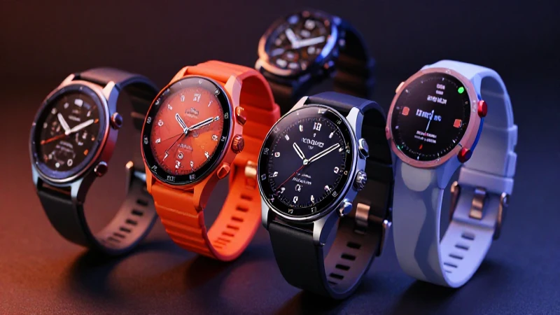 Relojes deportivos modernos con elegante presentación visual
