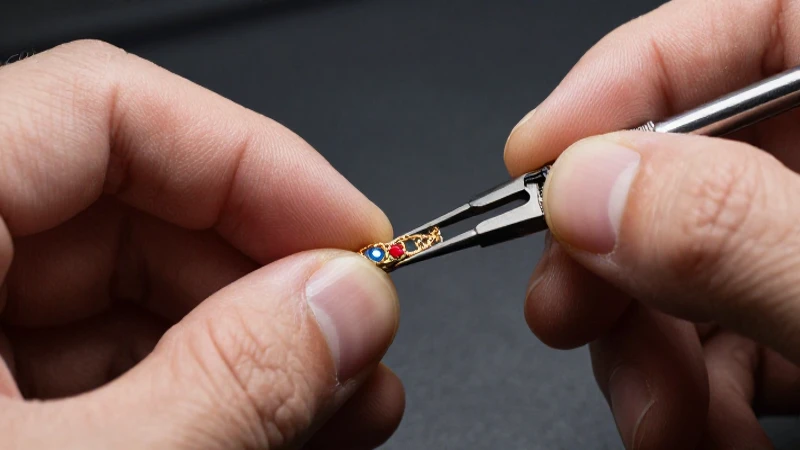 Reparación de joya en detalle artístico
