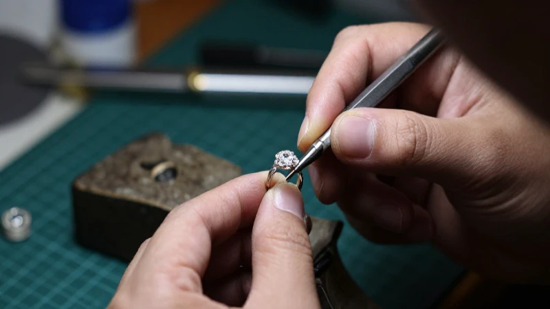 Reparación joyería: joyero arregla anillo brillante