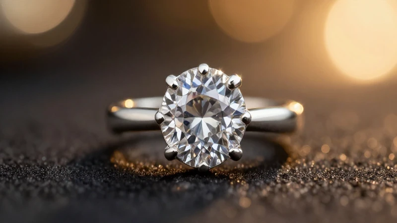 Anillo plateado resplandece con detalle macro