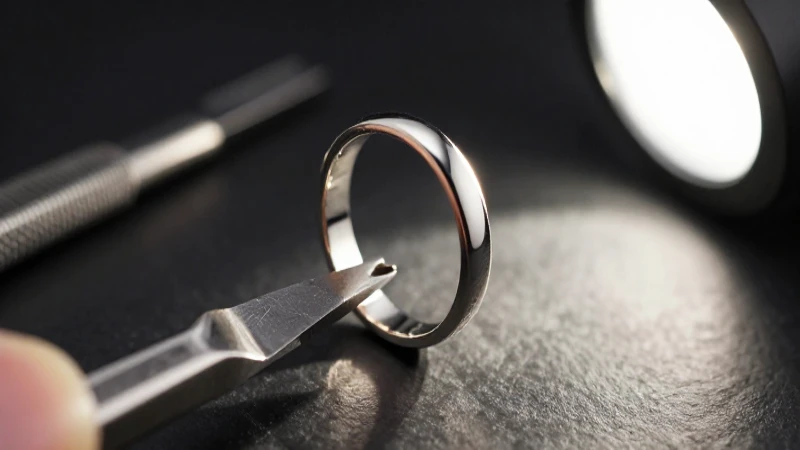 Primer plano dramático: ajuste de anillo profesional