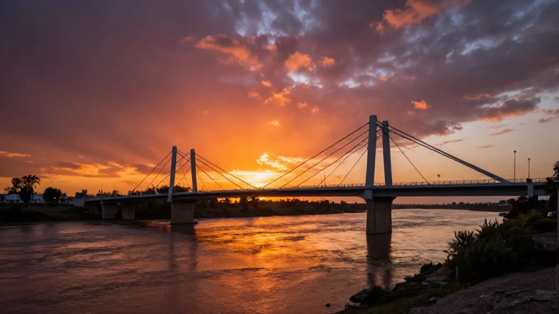Inauguran puente en Río Sabinas, Coahuila, con Fondo Minero 2 Puente impresionante al atardecer en Coahuila