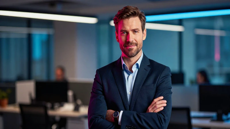 Rivero González: Conoce al nuevo presidente de la CAMIMEX 2 Retrato profesional en oficina con luz cinematográfica