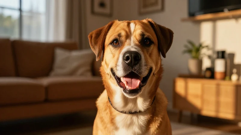 Foto cálida y atractiva de cuidador canino