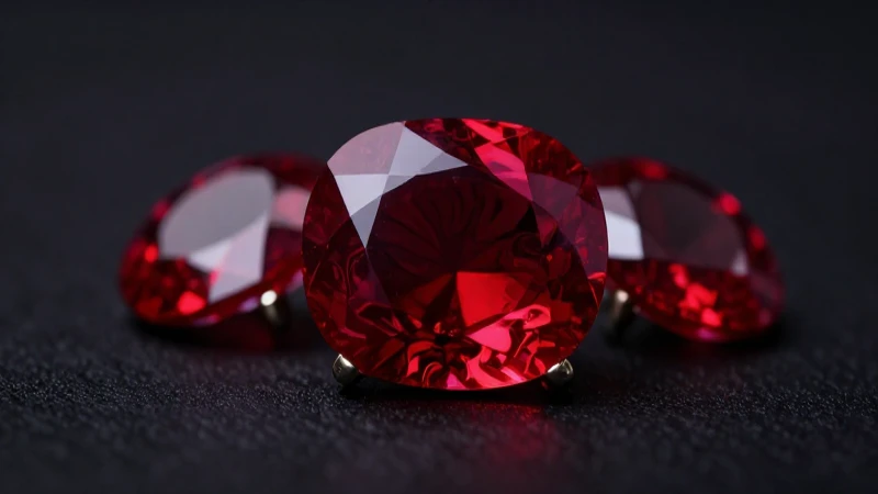Rubíes rojos vibrantes en primer plano