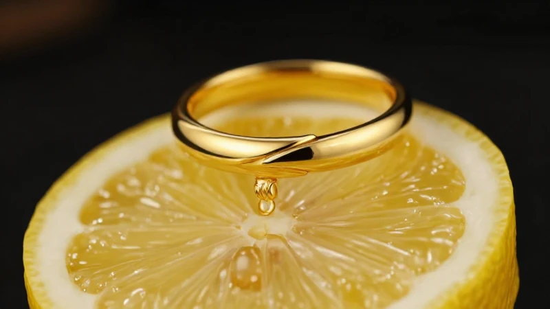 Cómo saber si es oro con limón: prueba sencilla y efectiva 3 Joyería dorada resalta en contraste dramático