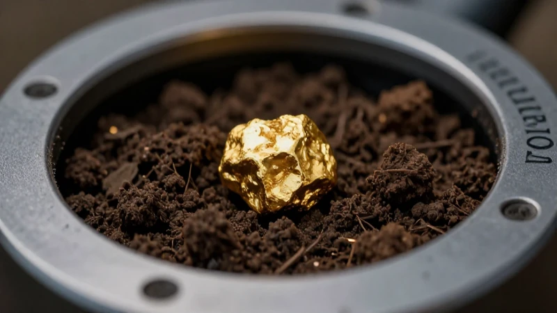 Nugget dorado emerge en escaneo metálico