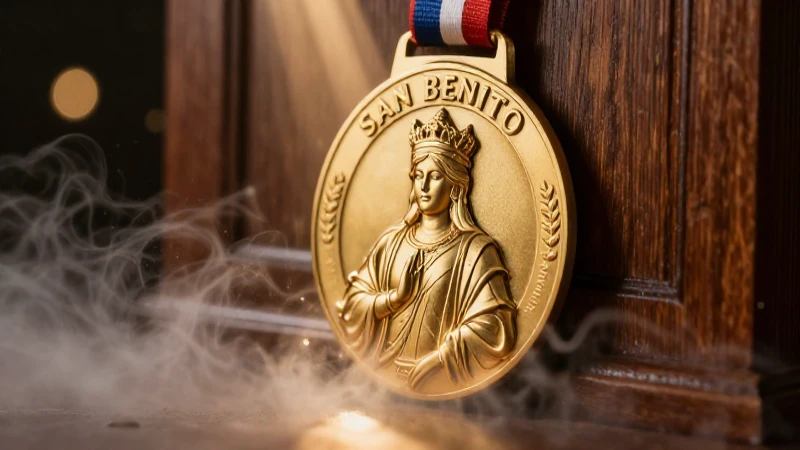 Medalla de San Benito, luz divina realista