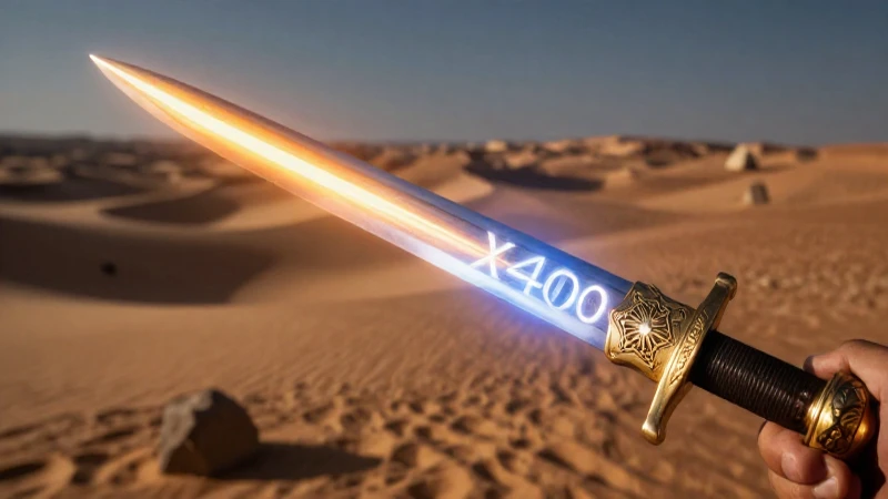 Espada sasánida antigua bajo luz escénica