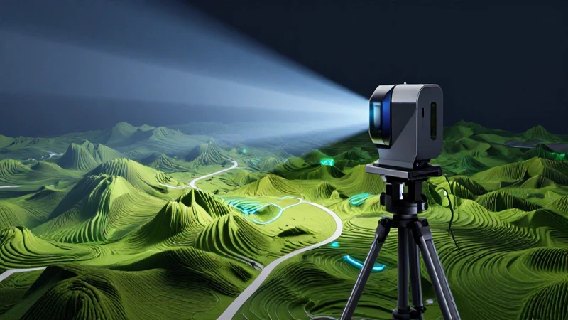 Paisaje aéreo detallado y fotorealista
