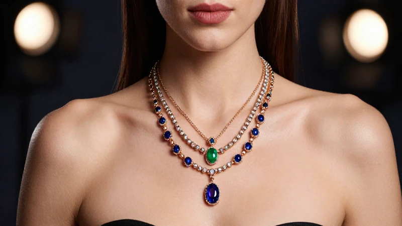Retrato elegante con joyería y luces suaves