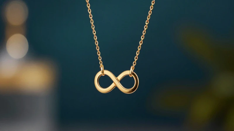 Un colgante de infinito en foto elegante