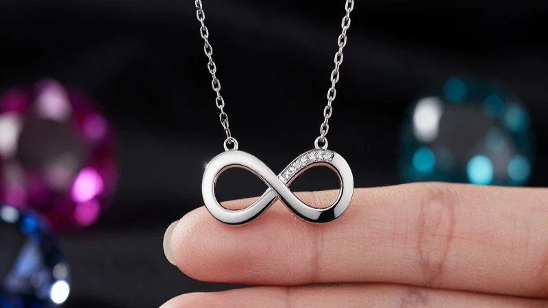 Colgante infinito: elegancia y brillo sutiles