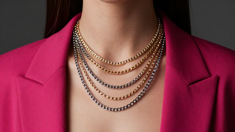 Layered Necklace Sets: Elegancia en 3 Cadenas de Plata y Oro 4 Joyas elegantes en imagen profesional y vibrante