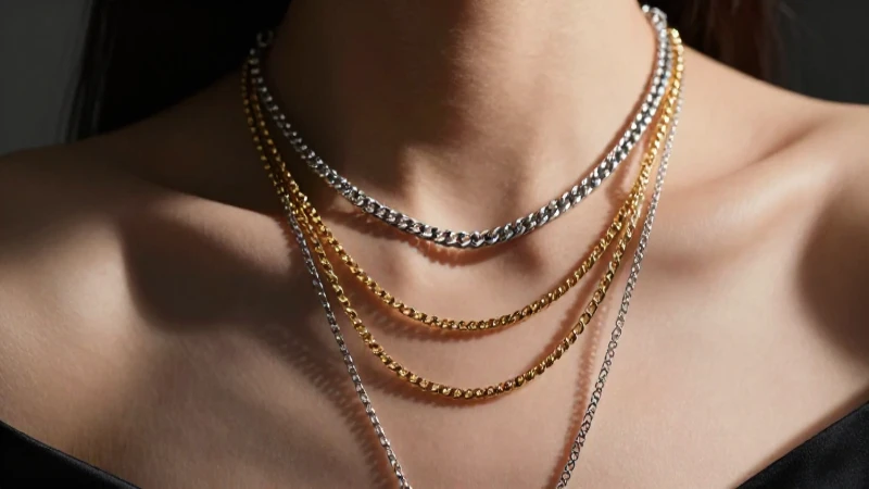 Layered Necklace Sets: Elegancia en 3 Cadenas de Plata y Oro 2 Juego de collares elegante y vibrante