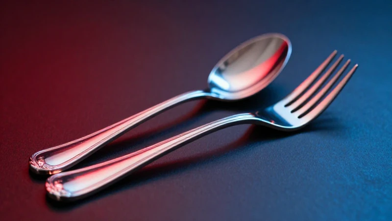 Fotografía elegante mostrando cubiertos con gran detalle