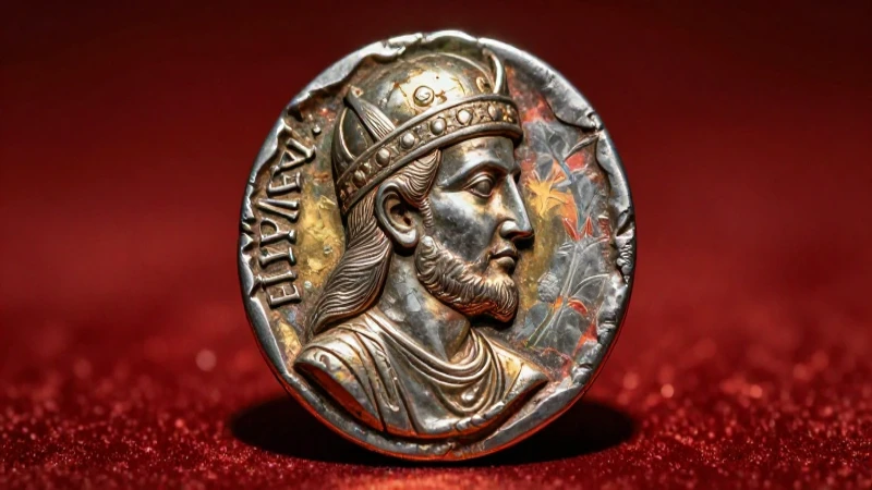Moneda sasánida: retrato noble con luz cinematográfica