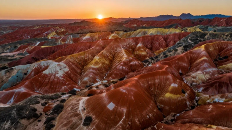 Imagen impactante del cobre al atardecer