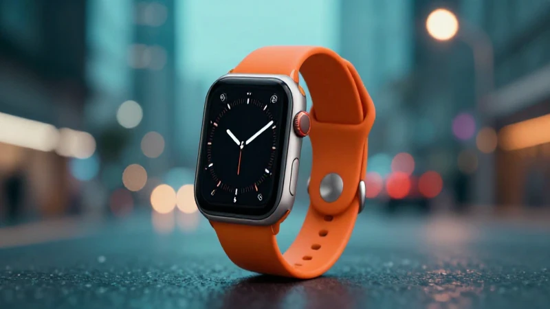 Reloj inteligente estilizado con estética cinematográfica
