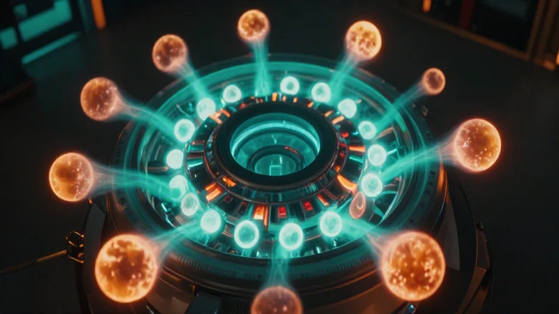 Plasma brillante ilumina el núcleo tokamak futurista