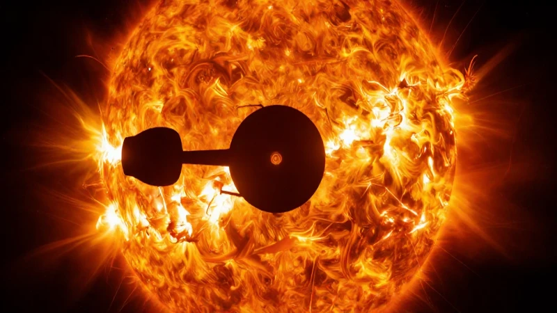 Sonda espacial en dramático entorno solar intenso