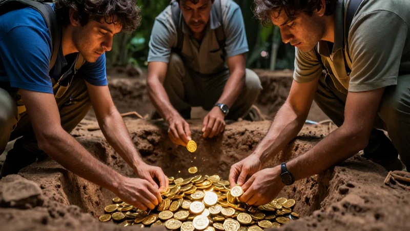 Arqueólogos hallan monedas aztecas en excavación