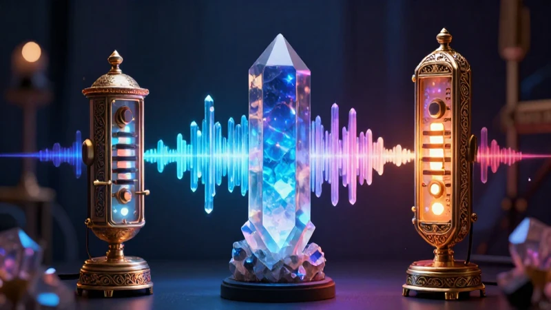 Fotografía impactante con cristales y luces
