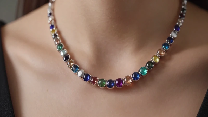 Joyería elegante de acero inoxidable en detalle