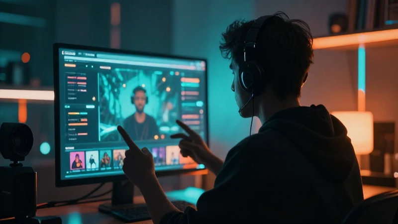 Transmisión futurista impactante con sombras dramáticas