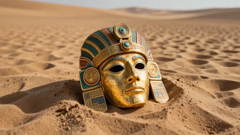 Máscara azteca, detector y desierto dorado