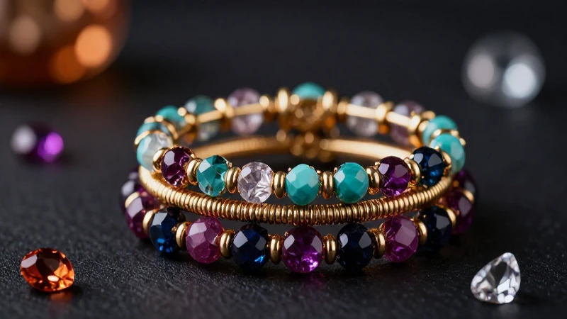 Pulseras elegantes brillan en primer plano