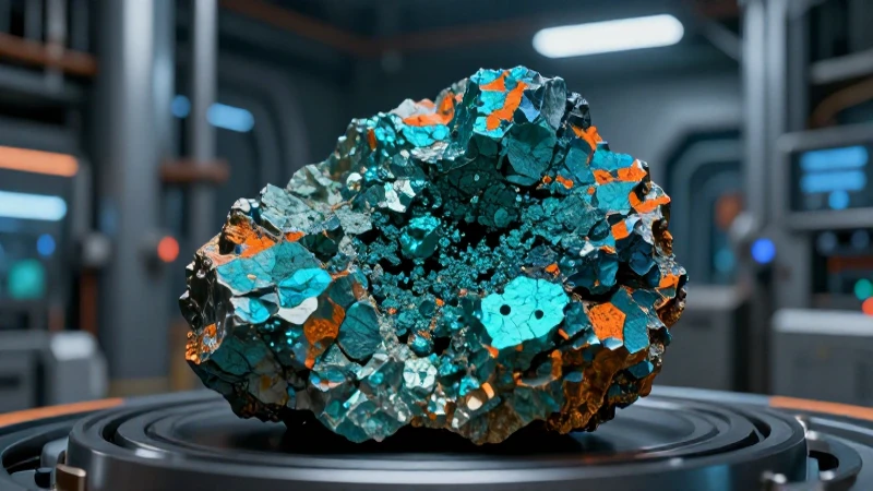 Foto impactante: mineral, fábrica y colores vibrantes