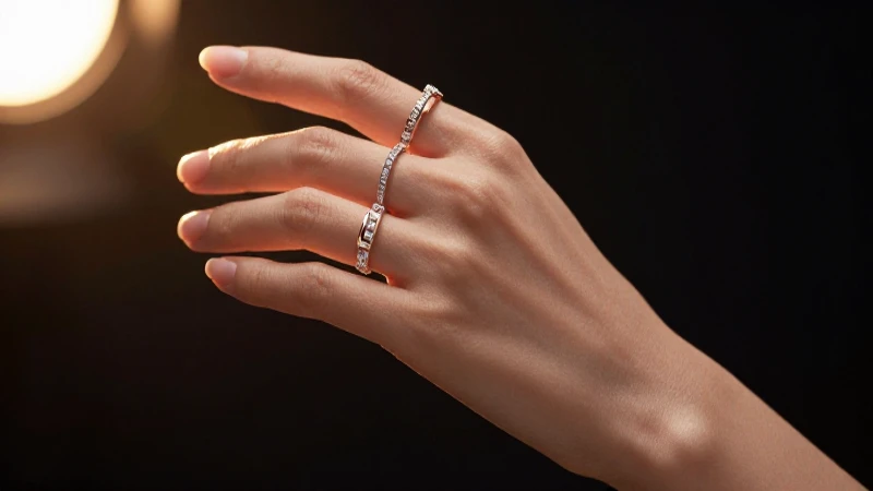 Mano femenina con anillos, iluminación dramática