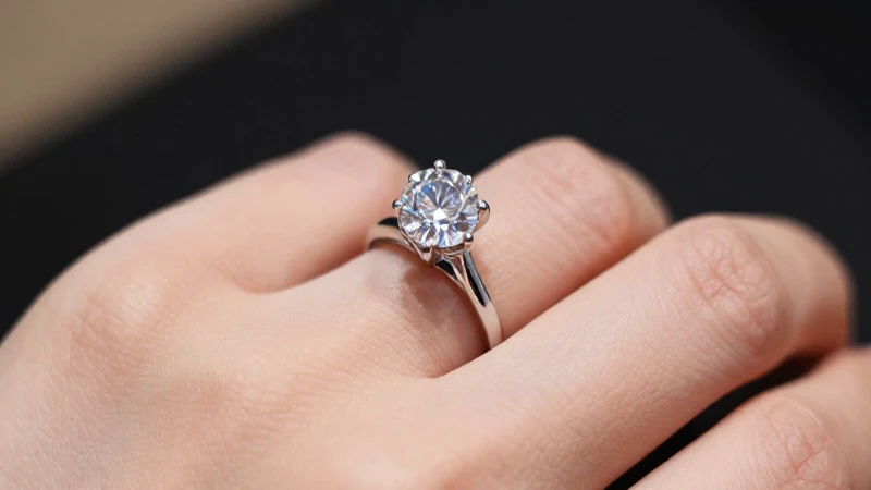 Anillo deslumbrante, foco suave y elegante