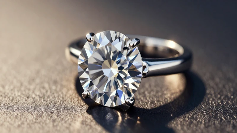 Anillo de diamantes: lujo brillante y nítido