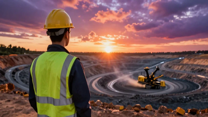 Ingeniero minero en cantera, luz cinematográfica