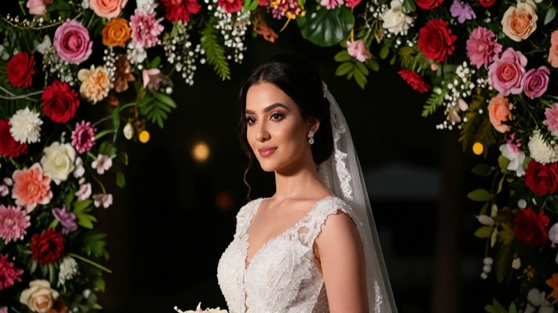 Boda romántica con luz dorada y floral