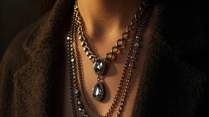 Joyas doradas resplandecen en invierno dramático