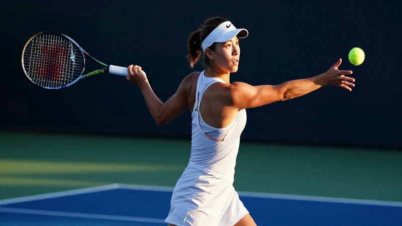 Cómo elegir cadenas para mujeres en tenis este 2025 4 Tenista atlética en acción, foto elegante y vibrante