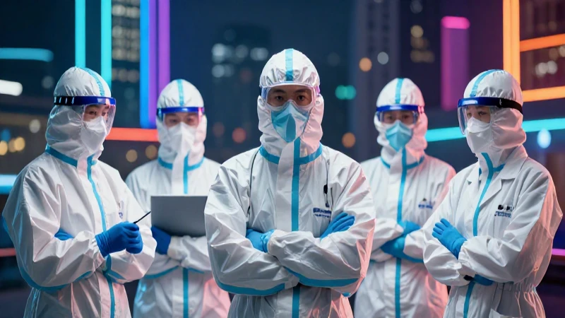 Personal médico en escena urbana impactante