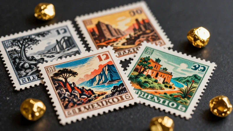 Sellos mexicanos antiguos con minería y oro