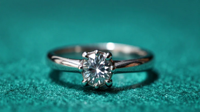 Anillo plateado elegante sobre fondo teal dramático