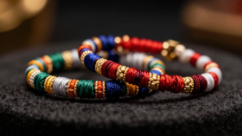 Pulseras artesanales resaltadas con iluminación cinematográfica