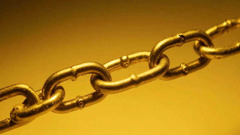 Cadenas doradas entrelazadas, fotografía cinematográfica impactante