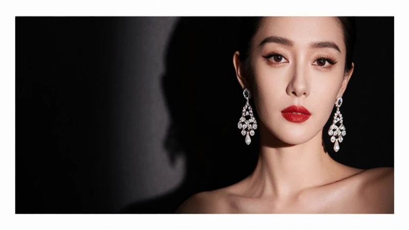Tipos de pendientes: Principales estilos en Detectando.com 5 Retrato elegante, joyería glamurosa y sombras dramáticas